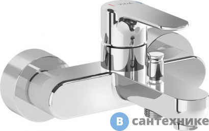 картинка Смеситель Vitra Root Round A42725EXP для ванны/душа, хром