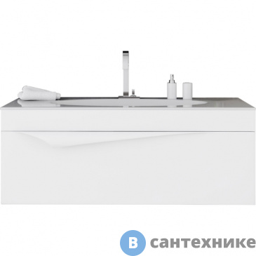 картинка Тумба под умывальник Aqwella Papyrus PAP0110 подвесная, белый