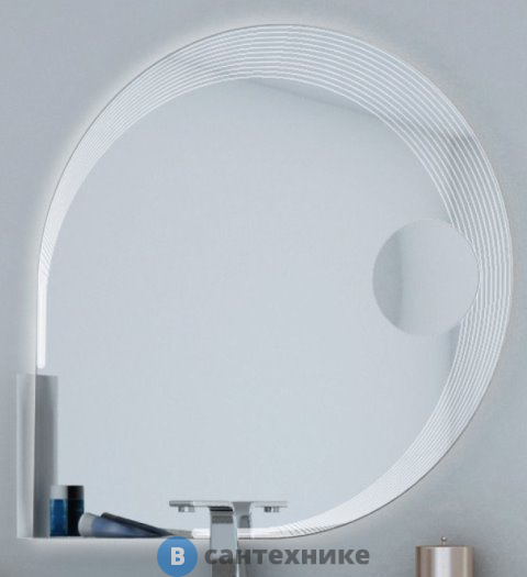 Зеркало Cezares с увеличительным зеркалом и со встроенной LED подсветкой 45012 (90х90)