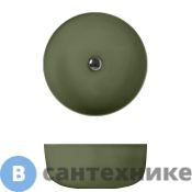 Раковина Kerasan Nolita 40*15 см, без отв. под смеситель, Verde muschio (534411*0)