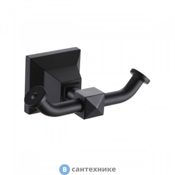 Крючок AZARIO ALTRE двойной, чёрный матовый (AZ-96005AB)