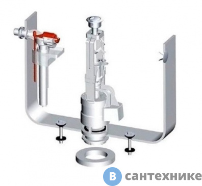 картинка Механизм двойного слива Artceram HERMITAGE/CIVITAS цвет кнопки хром (для бачков HEC001, CIC09) (HEA010 71)