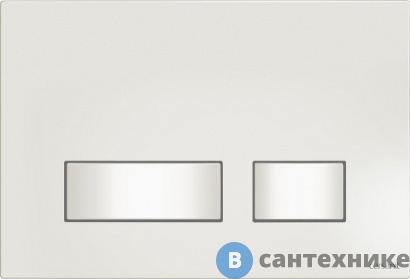 картинка Кнопка смыва Cersanit MOVI, пластик белый, универсальная (P-BU-MOV/Wh)