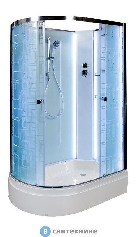 Душевая кабина Deto ЕМ2712 R N LED (120х80х208 см)