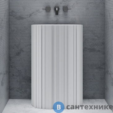 картинка Раковина ABBER Stein AS2551-H отдельностоящая, белая матовая