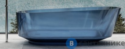 картинка Ванна ABBER Kristall AT9706Saphir 170х80 прозрачная синяя