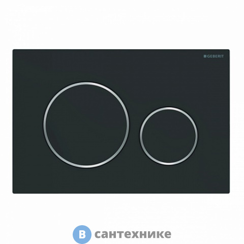 Кнопка смыва Geberit 115.882.14.1 SIGMA20 (черный матовый лак)