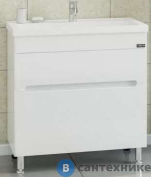 картинка Тумба под раковину СанТа Лондон-80 2 ящ, напол. ум. Фостер 80 (224007л)