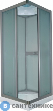 картинка Душевая кабина Parly FQ811 (80*80*210) низ. поддон 10 см., квадрат, матовое стекло