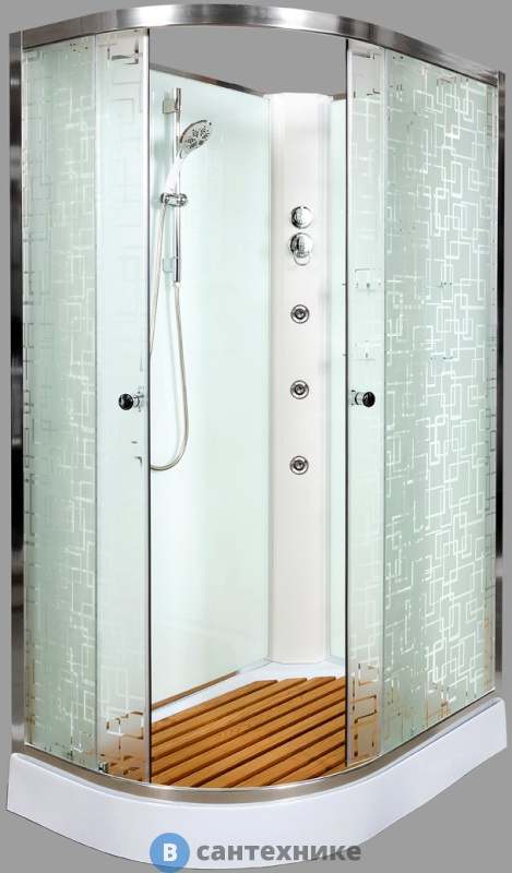 Душевая кабина Deto ЕМ1511 R N с гидромассажем (1100*800*2200)