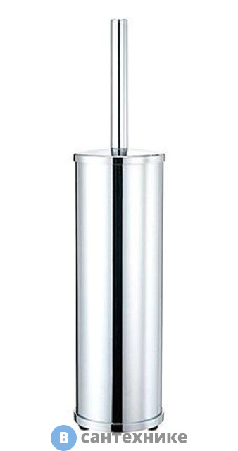Щетка для унитаза WasserKRAFT K-1027 напольная металл, хромоникелевое покрытие