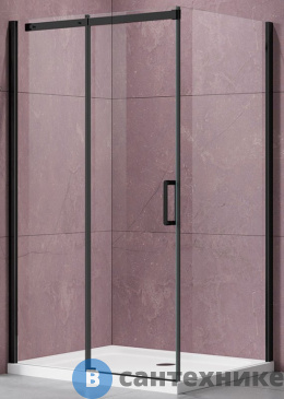 картинка Душевой уголок Vincea Dice VSR-4D8011CLB, 1100*800, черный, стекло прозрачное, без поддона