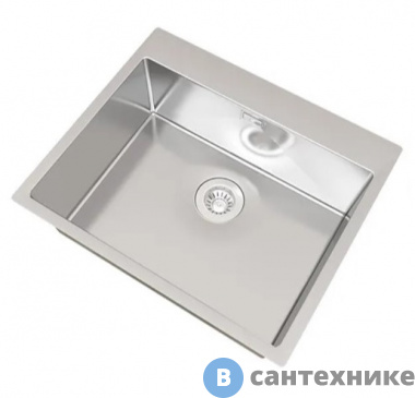 картинка Кухонная мойка Florentina Логика-НМ 600.510.10.10, сатинированная, перелив в чаше (LHM.600.510.B.10.S.10)