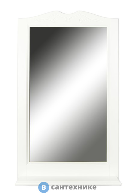 Зеркало Orange F7-75ZE3 Классик 75 см с полочкой, белый (молочный)