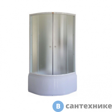 картинка Душевой уголок Parly ZF80 (80*80*195) матовое стекло, высокий поддон