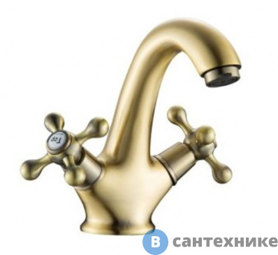 картинка Смеситель Gross Aqua Retro 6086012BRL для умывальника