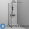 картинка Душевая перегородка АМ.РМ W84WI-100-F1-BTE Func 100x200, стекло прозр. 8 мм, профиль чёрный