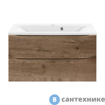картинка Тумба под раковину Vincea Mia 900 подвесная, 2 выкатных ящика soft close, V.Oak (VMC-2MA900VO)