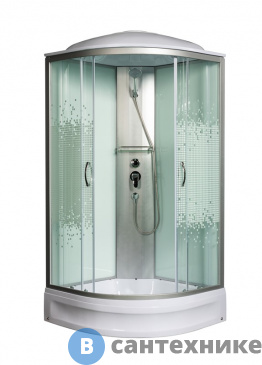 картинка Душевая кабина МОНОМАХ 100/24 С МЗ 1000*1000*2100, полукруг (10000005758)