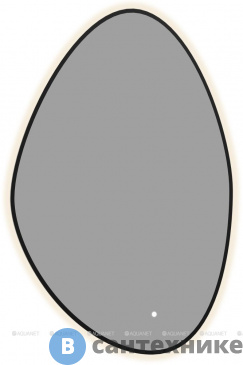 картинка Зеркало Aquanet Контур 600х850 LED TX ассиметричное, черный (367646)