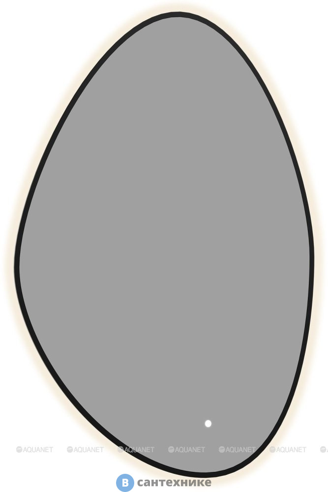 Зеркало Aquanet Контур 600х850 LED TX ассиметричное, черный (367646)