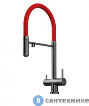 картинка Смеситель OMOIKIRI Kanto-PVD-GM для кухни красный (4994013)