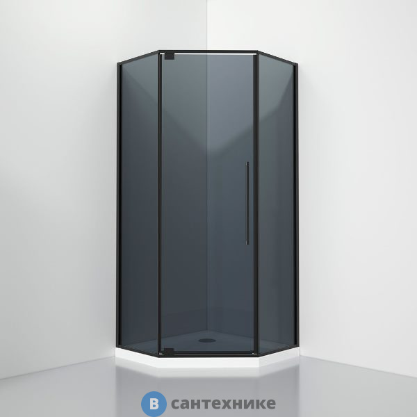 Душевое ограждение Black&White S815 BG (900х900х1950), без поддона