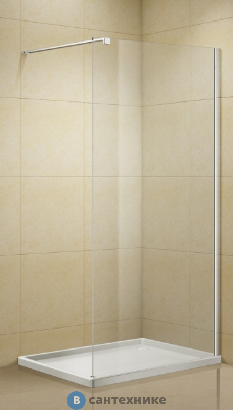 Ограждение Aquanet Cinetic AE12-F-80H190U-CT, 800 мм, хром, прозр.6 мм (243622)