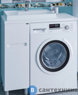 картинка Тумба под раковину СанТа Лондон 29 2 ящ напольная, (ум. Юпитер 900*500 литой мрамор) (224027)