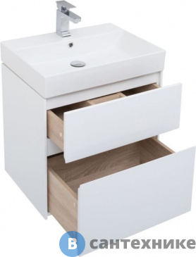 картинка Тумба с раковиной Aquanet Бруклин 70 белый (212597)
