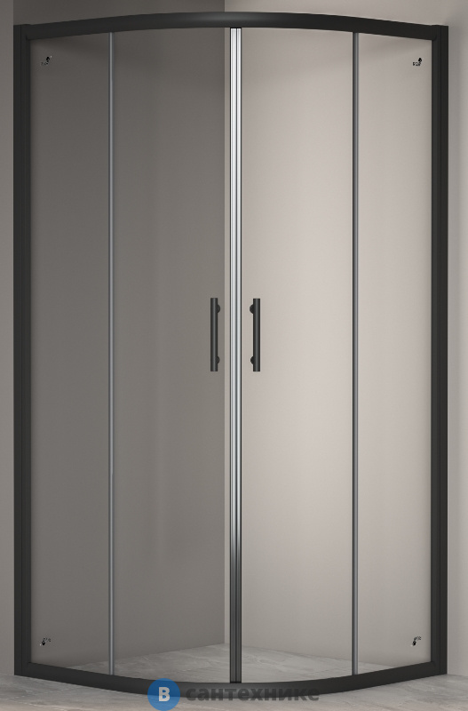 Душевой уголок RGW PA-51B чёрный/Прозрачное/6 мм 100*100*190 (02085100-14), без поддона