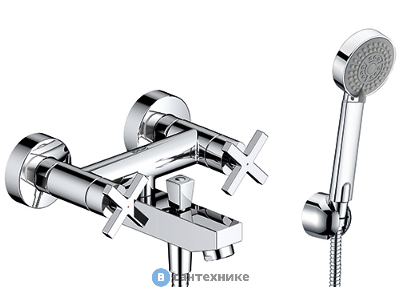 Смеситель WasserKRAFT Weser 7801 для ванны с коротким изливом латунь, хромоникелевое покрытие