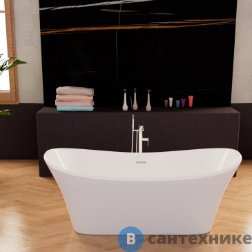 картинка Ванна Frank F6104 White акрил, отдельностоящая