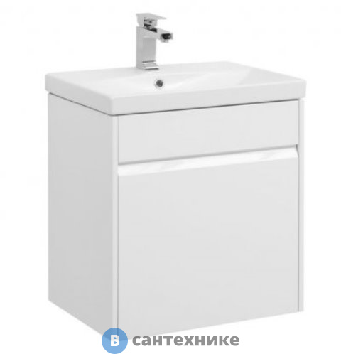 Тумба под раковину Aquanet Палермо 60 белый глянец (203934)