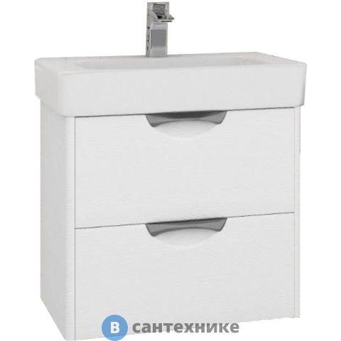 Тумба с раковиной Акватон Сильва 50 дуб полярный/Нео 50 (1A2117K1SIW70)