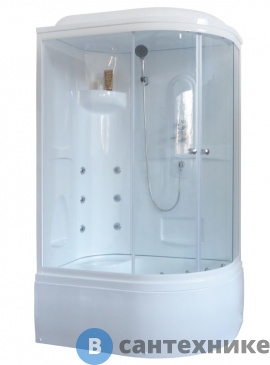 картинка Душевая кабина Royal Bath RB 8120BK2-T L 1200x800x2170 (прозрачное)