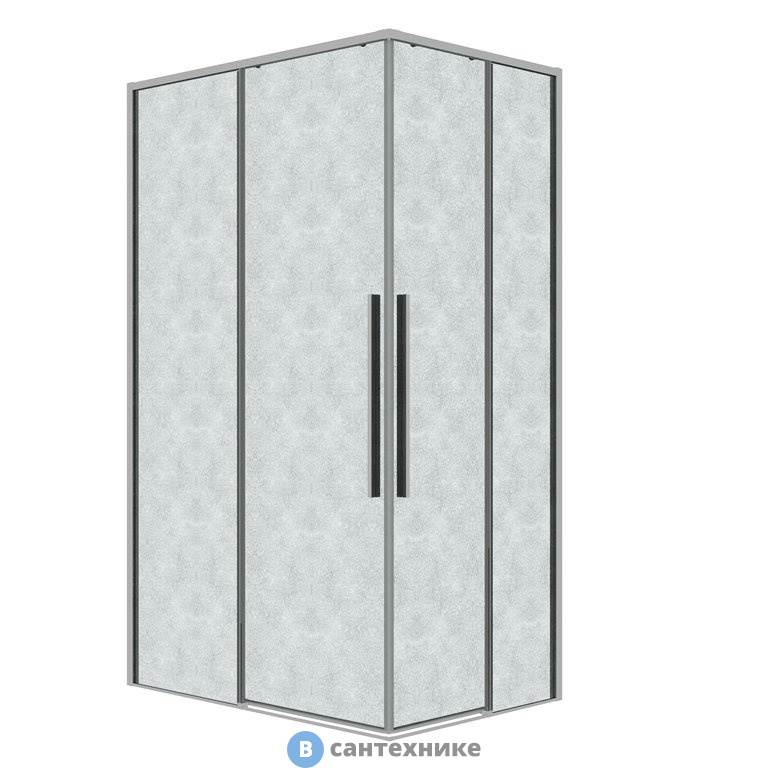 Душевое ограждение Grossman Galaxy 300.K33.01.9080.10.02 (90*80*195) прямоугольник, раздвижн, хром, стекло шиншилла, без поддона