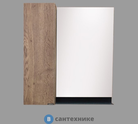Зеркало-шкаф Comforty Кёльн-75 дуб темный