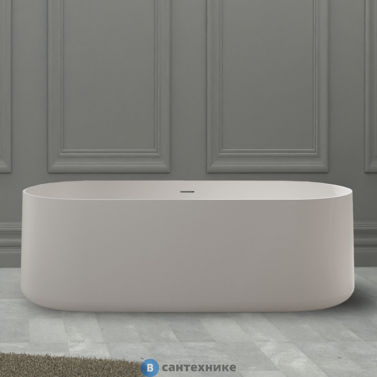 Ванна ABBER Stein AS9607 из искусственного камня белая матовая