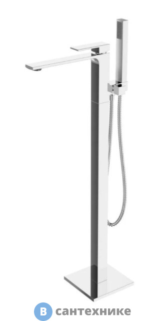 Смеситель Orange Lutz M04-336cr однозахватный напольный для ванны, хром