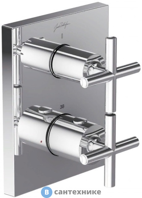 Смеситель Jacob Delafon MODULO E75388-CP для душа, наруж.часть, (хром)