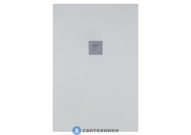 Душевой поддон Aquanet Pleasure 1200х800х30мм, крышка из нерж, без сифона, белый камень (255437)