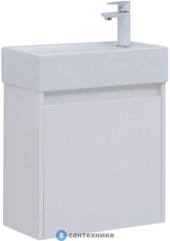 Тумба под раковину Aquanet Nova Lite 50 1 дв. бел. глянец (298853)