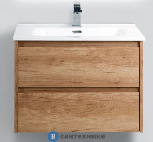 Тумба под раковину BelBagno 71 см KRAFT-700-2C-SO-RNN подвесная с двумя выкатными ящиками, Rovere Nebrasca Nature