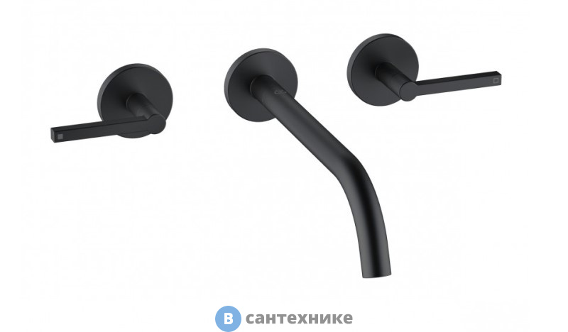 Смеситель Kludi NOVA FONTE 201463915 для умыв. на 3 от.; чёрный