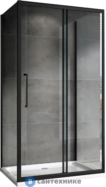 Душевой уголок ABBER Schwarzer Diamant AG30140BH-S80B-S80B, без поддона