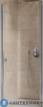 картинка Душевая дверь Ravak Chrome CSD1-90 блестящий+стекло Transparent (0QV70C00Z1)