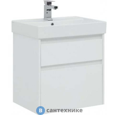 Тумба под раковину Aquanet Nova Lite 60 2 ящ. цв. бел. глянец (242575)