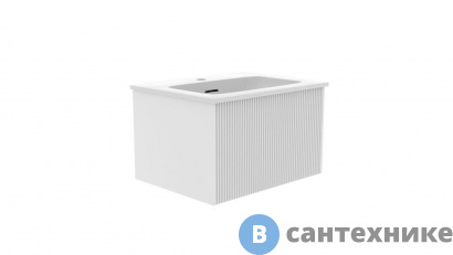 картинка Тумба под раковину La Fenice TERRA Bianca 60 см белая матовая (FNC-01-TER-B-60)