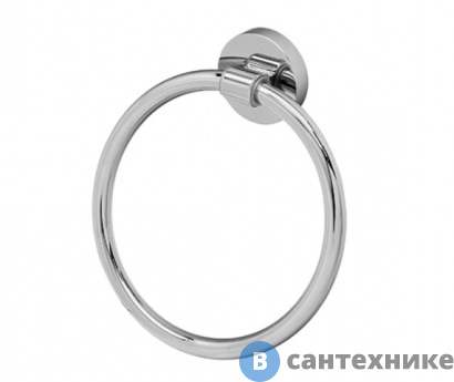 картинка Держатель полотенец WasserKRAFT Rhein K-6260 кольцо металл, хромоникелевое покрытие